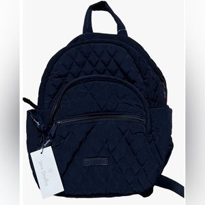 Vera Bradley Essential Compact Backpack / Purse Microfiber Classic Navy
